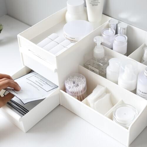 Ins Simple Drawer Cosmetics Storage Box Dormitory For Skin Care Product Dressing Box Student Desktop Storage Organizer