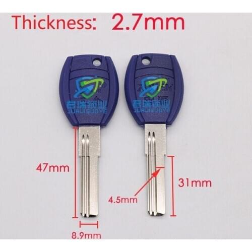 JF083 Single Slot Row key embryo House Key Blade Replacement Length 47mm (10pcs) Free Shipping