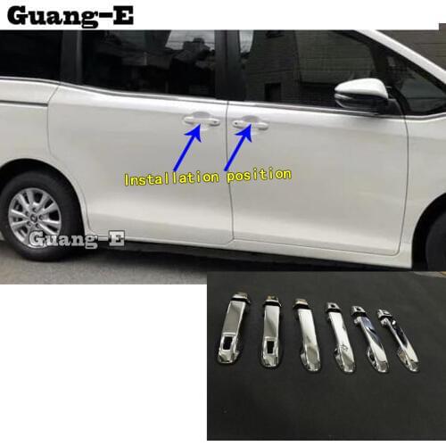 Car Sticker Cover Protect Detector Frame Lamp Trim Door Handle 12pcs For Toyota Noah Voxy 80 Series 2014 2015 2016 2017 2018