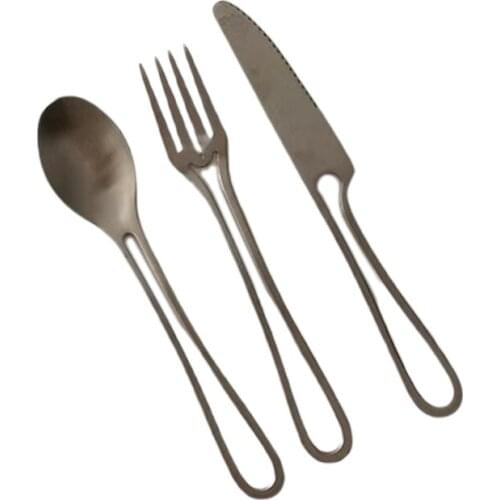 Spoon Fork Knife Stainless Steel Cutlery Reusable Flatware Set Polished with Round Edge Kitchen Utensil Tableware Set