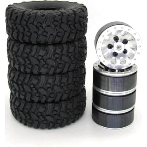 Metal Wheel Rim Hub with Rubber Tire Tyre for WPL C24 C34 C44 MN D90 D91 MN99S RC Car Upgrade Parts Accessories