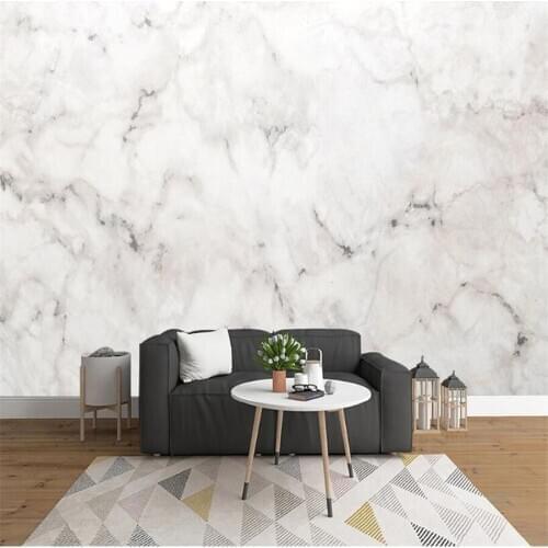 Milofi custom 3D wallpaper mural bleed ink big flower white jazz white marble pattern living room bedroom background wall decora