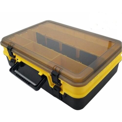 Multifunctional large-capacity fishing tackle box tool storage box single double-layer bait box portable fishing tackle storage