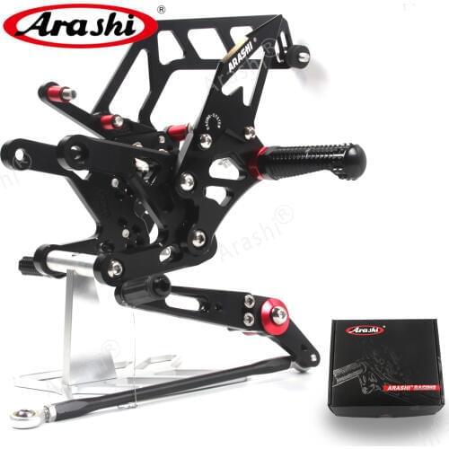 Arashi Motorcycle Adjustable Foot Pegs Set For YAMAHA MT10 FZ10 2016 2017 2018 2019 CNC Rider Footrest Rearset MT FZ 10 MT-10