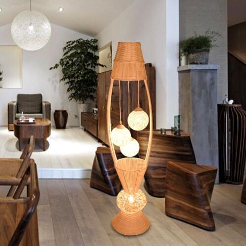 Southeast Asia Floor lights cane art sitting room bedroom study hotel originality warmth romantic Floor Lamp floor light LO7148