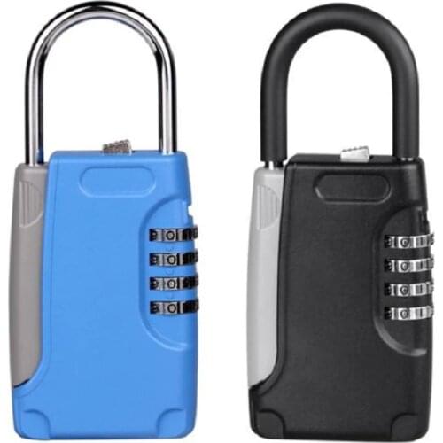 New Mini Key Safe Box Hidden Organizer 4-Digital Password Lock House Villa Car Caravan Spare Keys Storage Box Drop Shipping