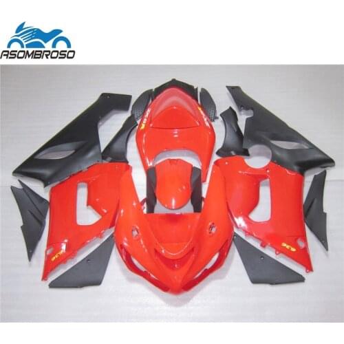 ABS Plastic New Arrival Motorcycle Bodyparts for Kawasaki Ninja ZX6R fairing kit 2005 2006 red black fairing set zx6r 05 06 BN64