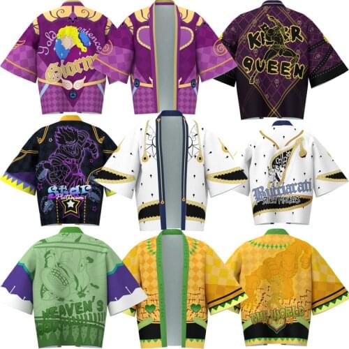 JoJos Bizarre Adventure cosplay anime Haori coat Casual Kujo Jotaro Dio Brando Summer