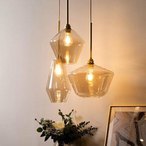 Bedroom Led E27 Pendant Lights Glass Shades Gold Metal Led Drop Light Suspension Lamp Led Indoor Lighting Lamparas Fixtures