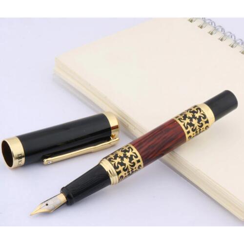Gift pen red With OFFICE golden Trim Metal Pen Fountain Pen