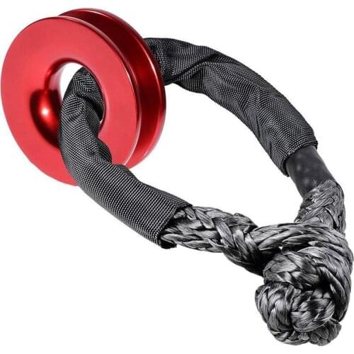 Aluminum Alloy Recovery Ring Snatch-Ring Block Snatch Pulley 41000lb For 3/8 1/2" Tow Rope SUV Car Winch Recovery Ring New