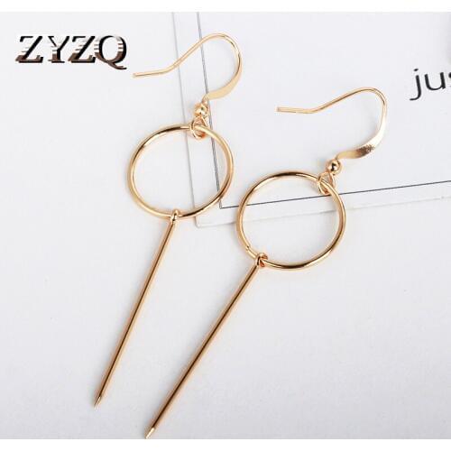 ZYZQ Classic Korean Stylish Drop Earrings For Women Romantic Simple Geometric Design Wholesale Lots&Bulk Women Jewelry Earrings