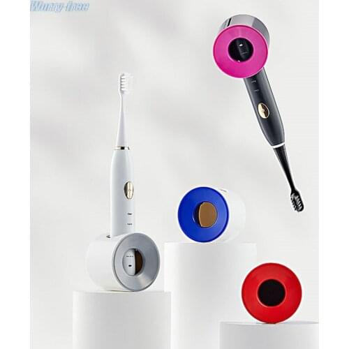 Creative Adhesive Wall Mounted Electric Toothbrush Holder Stand Traceless Free Punching Space Saving Bathroom Accessories 1 Pc