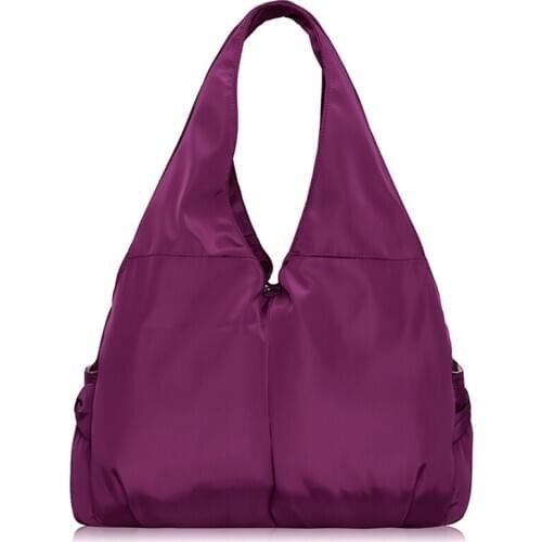 Waterproof Women Handbag 2021 Shopping Large Shoulder Bag Nylon Tote Famous Brand Purple Casual Handbags Mummy Diaper Tote Bags