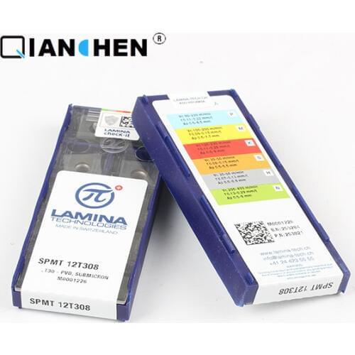 Genuine original high quality high-performance LAMINA SPMT 12T308 LT30 (10pcs/lot) tungsten Carbide Cutting tools inserts