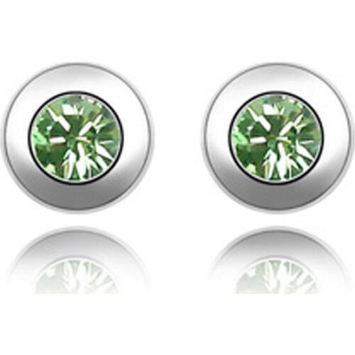 11 Colors Real Austrian Crystals White Gold Color Brand Stud earrings for women Fashion New Sale Hot 82345Olive