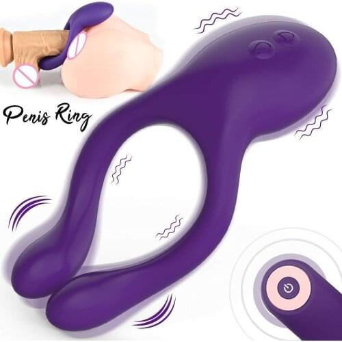 Vibrating Cock Rings Clitoris Stimulation Vibrator Sex Toy for Couple Men Delay Ejaculation Penis Ring Erotic Toys For Men