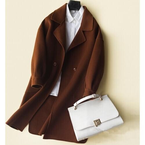 2020 New Fashion Winter Jacket Women Cashmere Coats Elegant Slim 100% Wool Coat Female Spring casaco feminino FG8239