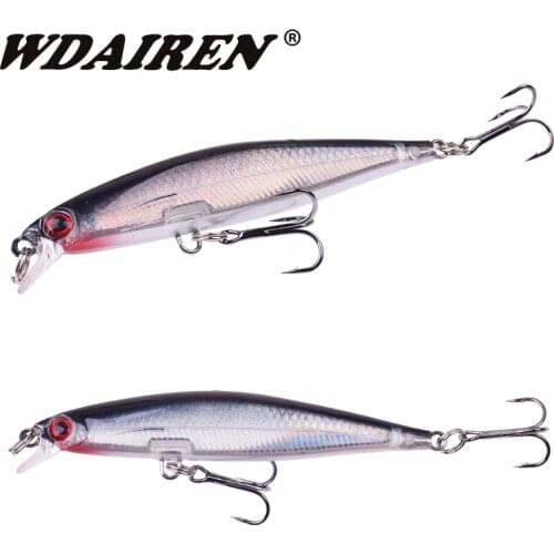 1Pcs Laser Minnow Fishing Lure 80mm 5.2g Sinking Slowly Wobbler With Hooks Tackle Artificial Hard Bait Bass Carp Crankbait Pesca