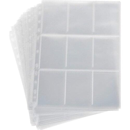 10 Sheets (90 Pockets) of Premium 9 Pocket Page Protectors for Pokemon Cards,Gathering Cards, Super, etc