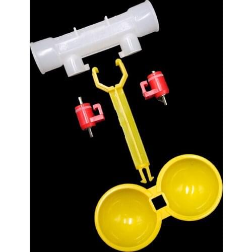 2pcs automatic plastic nipple drinkers for chickens hanging cups mamelon buveur de volaille layer cage accessories farming tools