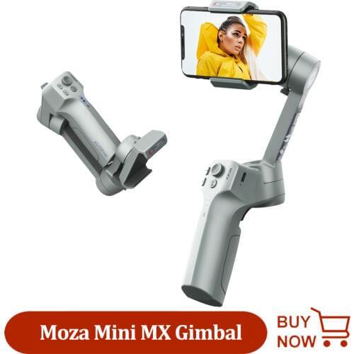 Moza Mini MX 3-Axis Handheld Smartphone Gimbal Foldable Pocket-Sized Stabilizer for Phones iPhone 11 XS Huawei Xiaomi Samsung