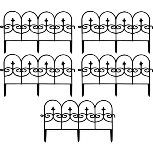 5PCS Plastic Fence Courtyard Indoor Garden Fence Border Edging Barrier Garden Accessories For Garden Decoration Outdoor 2021 New