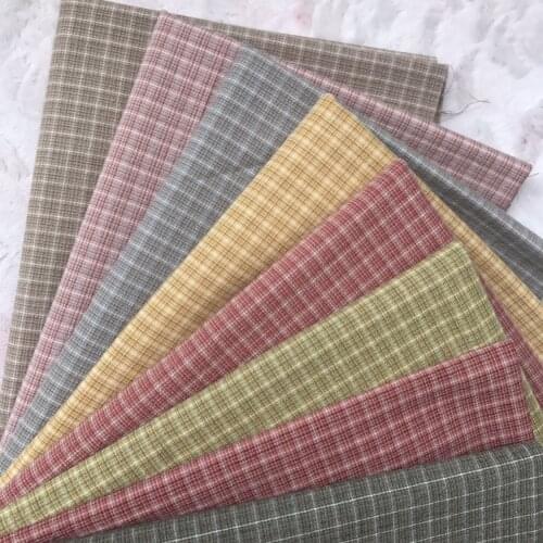 50*145cm Japanese Yarn Dyed Cotton Sewing Fabric for Basic Patchwork Purse Sewing Quilting Craft Cloth