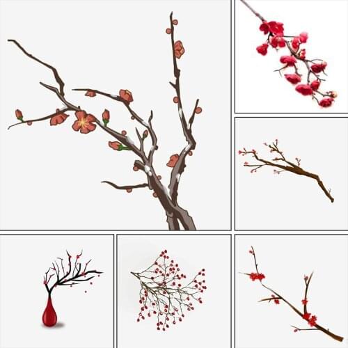 5D DIY Diamond Painting Plum Blossom Cross Stitch Kit Flower Diamond Embroidery Rhinestone Picture Mosaic Home Decoration Gift