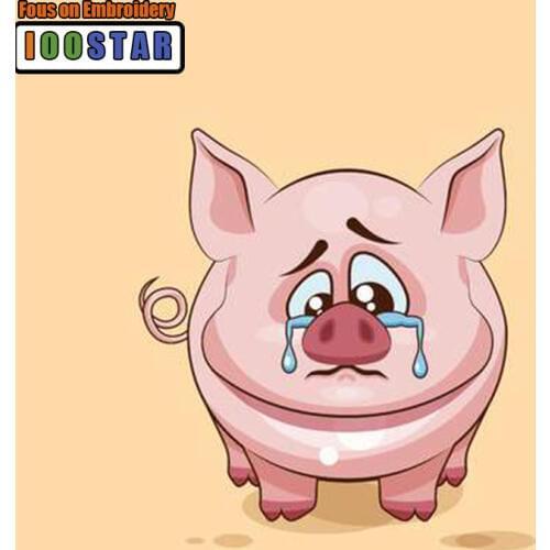 Full Square/Round Diamond 5D DIY Diamond Painting "Cartoon Pig" Embroidery Cross Stitch Mosaic Home Decoration Gift