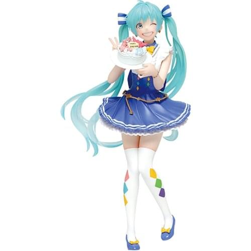 Hatsune Anime Toys 10th Anniversary Series Cake Shape Model Decoration Figure Miku Kawaii Gift for Friends