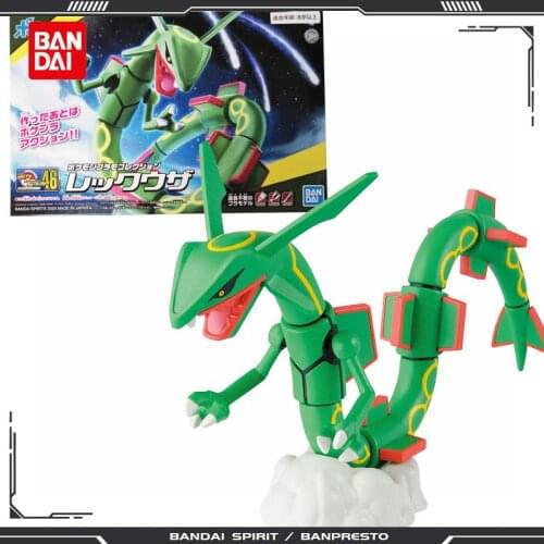 Bandai Pokemon Evolution Series 46 Rayquaza Assembled Model Figure Childrens Toys Birthday Christmas Gifts