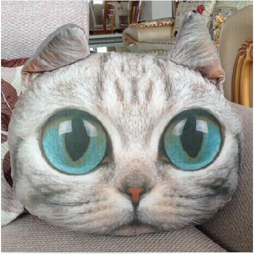 Free shipping New fashion Cat Face Stuffed PlushToy doll Soft Sushion Artificial cat Sofa Pillow Cloth doll Girl birthday gift