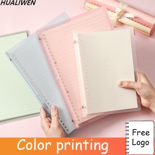 30 Sheet A5 B5 Loose Leaf Soft Side Notebook Journal Planner Transparent Horizontal Line Notebooks School Office Stationery