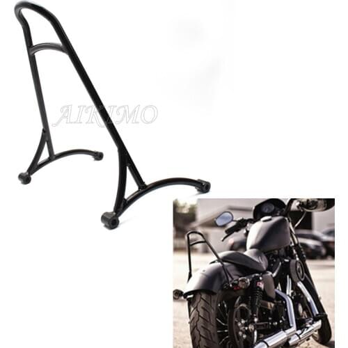 Black Motorcycle Short Passenger Sissy Bar Backrest For Harley Sportster XL Iron Nightster 883 1200 Forty Eight 48 2004-2017