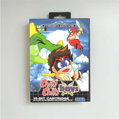 Chiki Chiki Boys - EUR Cover With Retail Box 16 Bit MD Game Card for Sega Megadrive Genesis Video Game Console