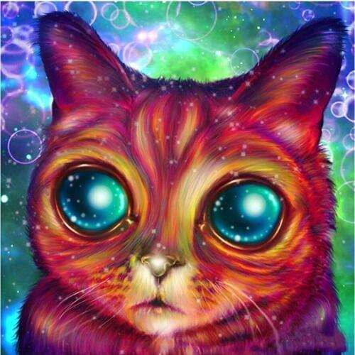 Colorful Cat Diamond Painting Animal Round Full Drill Cartoon Nouveaute DIY Mosaic Embroidery 5D Cross Stitch Home Decor Gifts