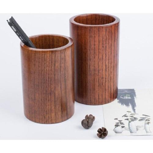 Eco-Friendly Wooden Kitchen Utensils Storage Holder Round Chopsticks Organizer Spatula Tongs Rack Cutlery Fork Spoon Stand