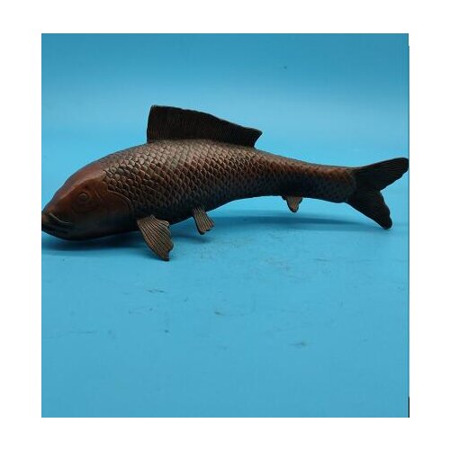China Chinese Folk Fengshui Brass Copper Lucky Animal Fish Statue Sculpture