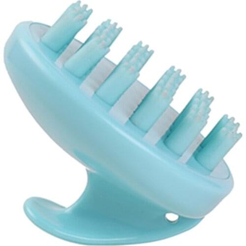 Silicone Bristle Hair Scalp Massager Shampoo Brush Wet Dry Manual Head Massage Comb Scrubber Exfoliate Remove Dandruff C1FF