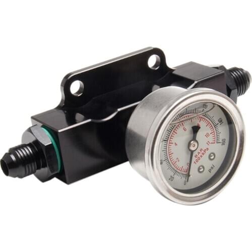 Motor Performance Universal Black Billet Aluminum Inline 6 AN AN6 Fuel Filter