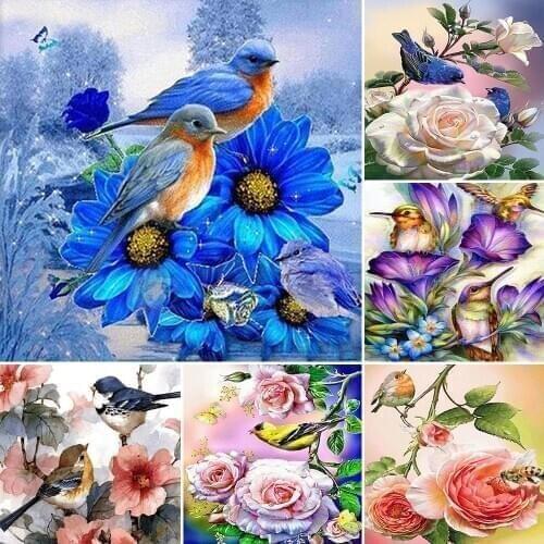 Flower DIY 11CT Cross Stitch Embroidery Kits Craft Needlework Set Printed Canvas Cotton Thread Home Decoration Hot Sell On Sale