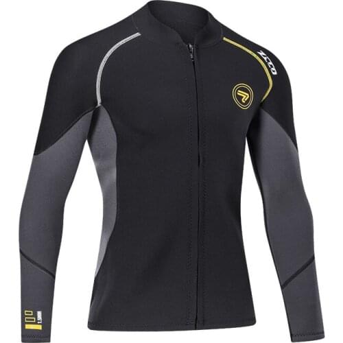 1.5MM Neoprene Wetsuit Men Diving Jacket Long Sleeve Snorkeling Coat Male Surfing Winter Jacket Fishing Thermal Swimwear