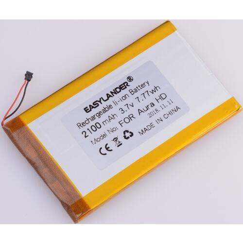3.7V 2100mAh Rechargeable li Polymer Li-ion battery For E-book Reader kobo aura HD battery KOBO AURA HD e-ink battery