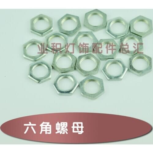 GB Galvanized hexagon nuts six corner nut screw cap Screw M10 inner tooth nut Fastening Hex screw nut lighting accessories