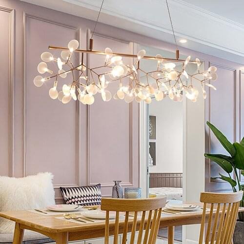 Nordic Modern Led Chandelier Living Room Kitchen Dining Room Bar Scandinavian Design Decorations Pendent Lighting Light Fixture