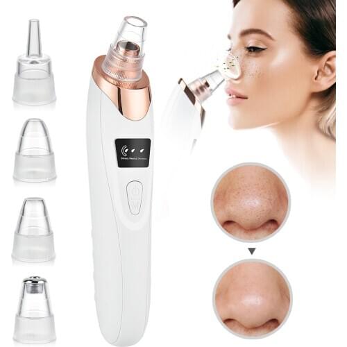 Blackhead Remover Vacuum Pore Acne Pimple Removal LCD Display Facial Dermabrasion Nose Face Deep Cleansing Skin Care Tools