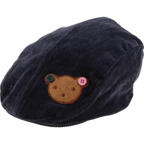 Corduroy Bear Children Hat England Style Boys Girls Kid Cap