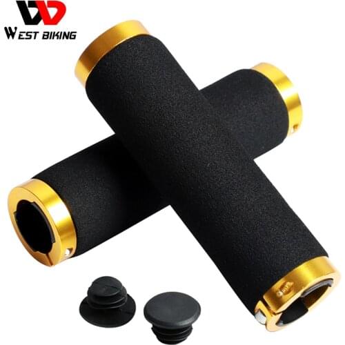 WEST BIKING Bike Handlebar Grip Cover Anti-Skid Mountain MTB Cycling Grips Standard Bicycle Parts lockable 5 Color Bicycle Grips
