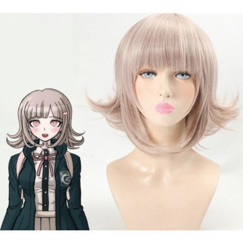 Japanese Game Danganronpa 2:Goodbye Despair Cosplay Wig Nanami ChiaKi Cosplay Hair Synthetic wig short For Women Danganronpa 3